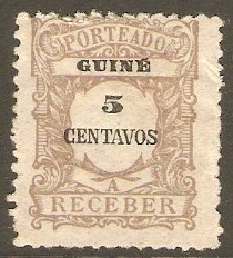 Portuguese Guinea 1921 5c Grey-brown Postage Due. SGD248.